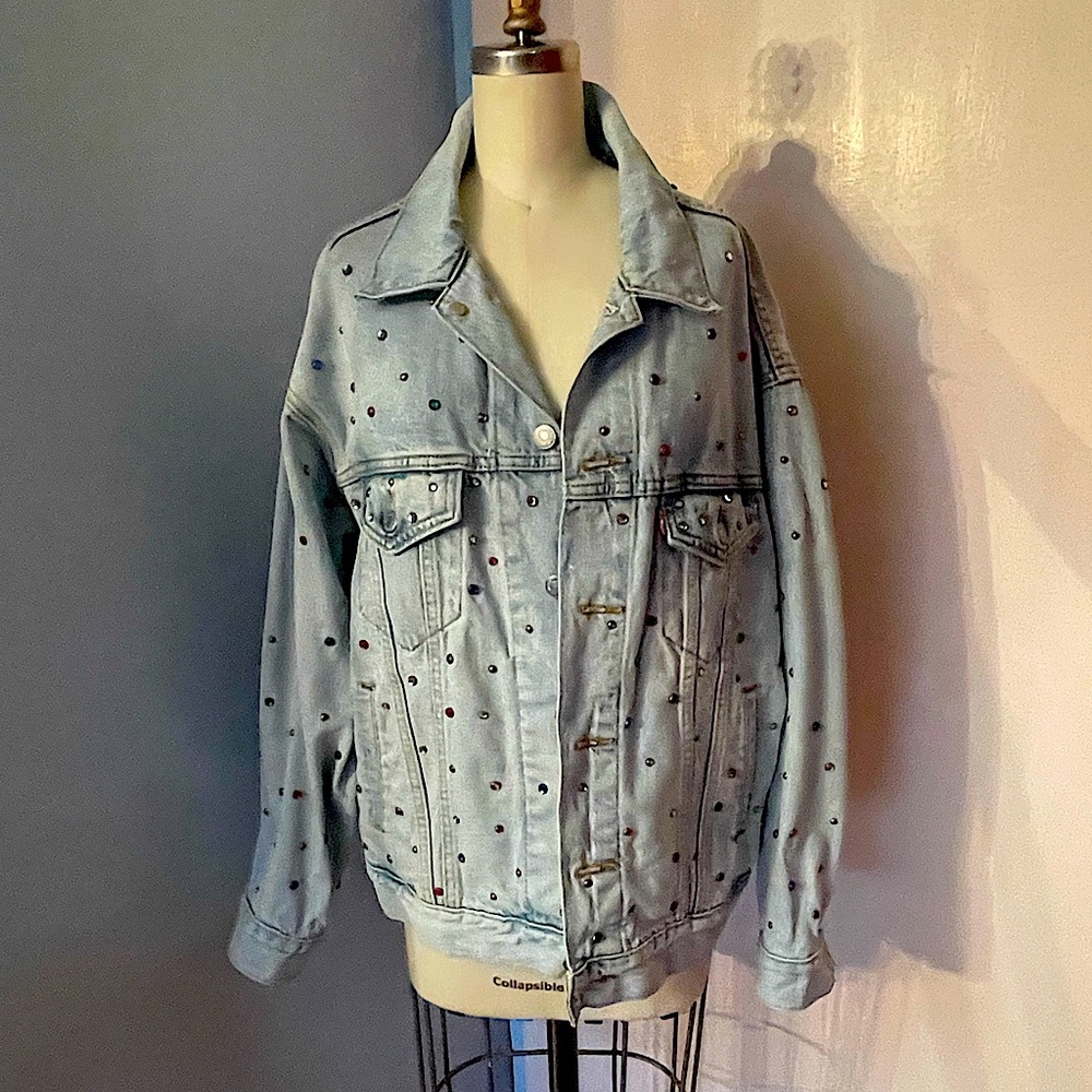 Levi’s Rhinestone Oversized Denim Jacket